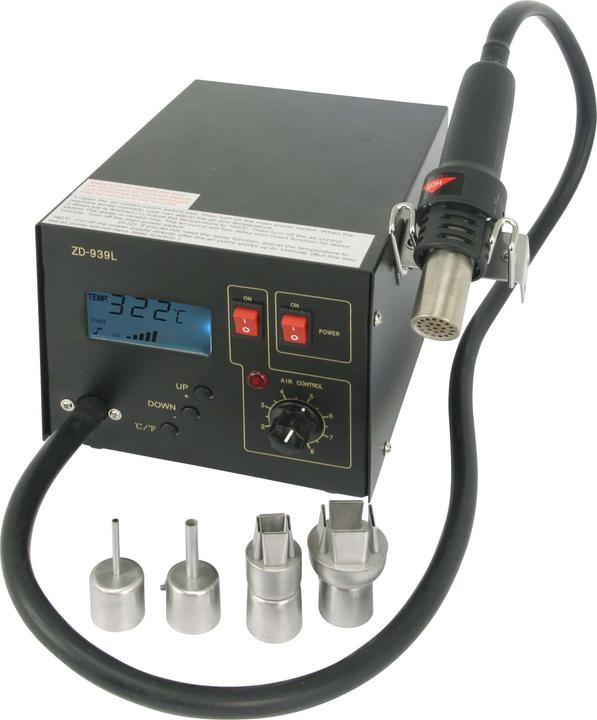 Produktbild Eneroid Lötstation ZD-939L, Heissluft, LCD regelbar, 4 Düsen