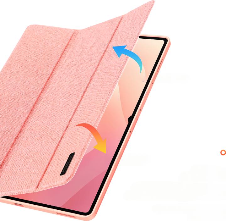 Actual product image Samsung Galaxy Tab S11 Ultra - Ducis Domo Series, stand-up flip case, pink (Samsung Galaxy Tab S11 Ultra)
