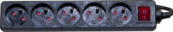 Image du produit Dexlan Power Strip with Switch+4 m Cable Black- 5 Outlets (5x, 4 m)