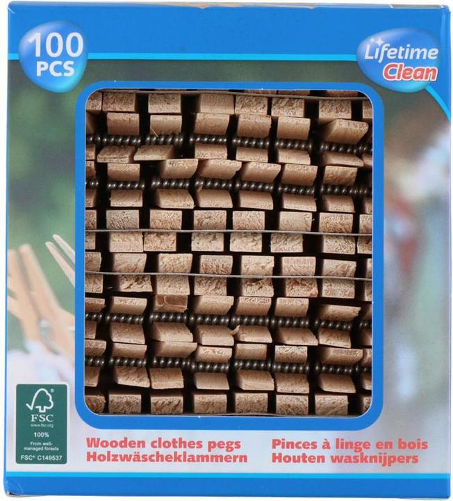 Immagine prodotto Lifetime Mollette per abiti in legno 100pc