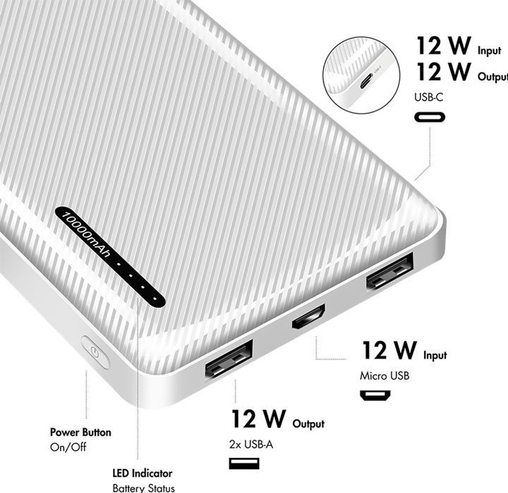Produktbild LogiLink PA0328WRF (10000 mAh, 12 W, 37 Wh)