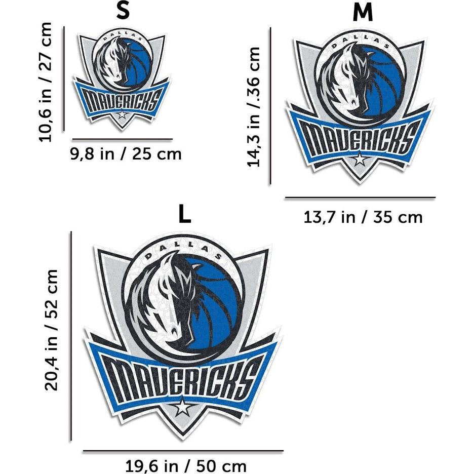 Thumbnail - Iconic NBA - Dallas Mavericks - Logo - Holz Puzzle Grösse L (500 Teile) (500 Teile)