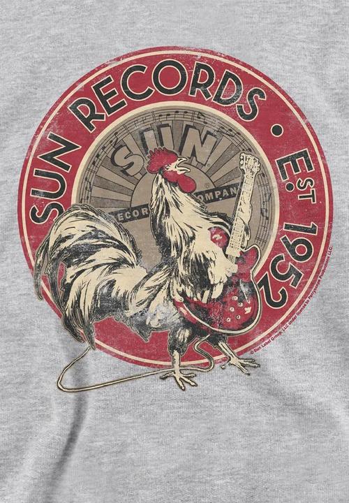 Produktbild Sun Records Rooster Est 1952 Kapuzenpullover meliert (128)