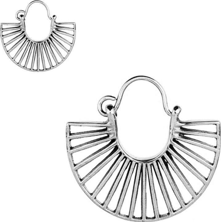 Produktbild Star Piercing Ohrring silber Fächer (Messing)