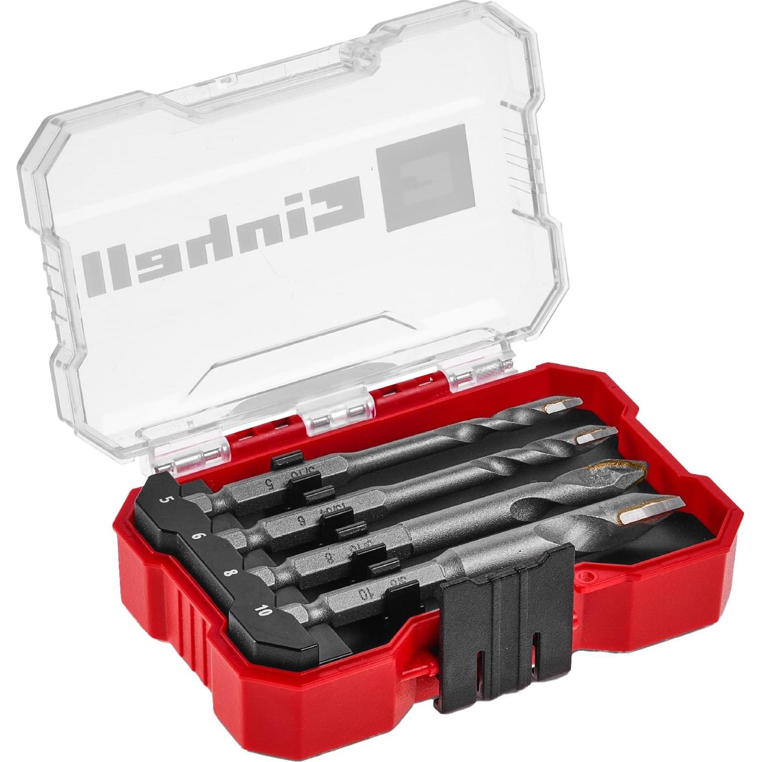 Thumbnail - Einhell, Gewindeschneider + Gewindebohrer, Fliesenbohrer-Set, 51404, XS-Case, 5-10 mm, 4-teilig