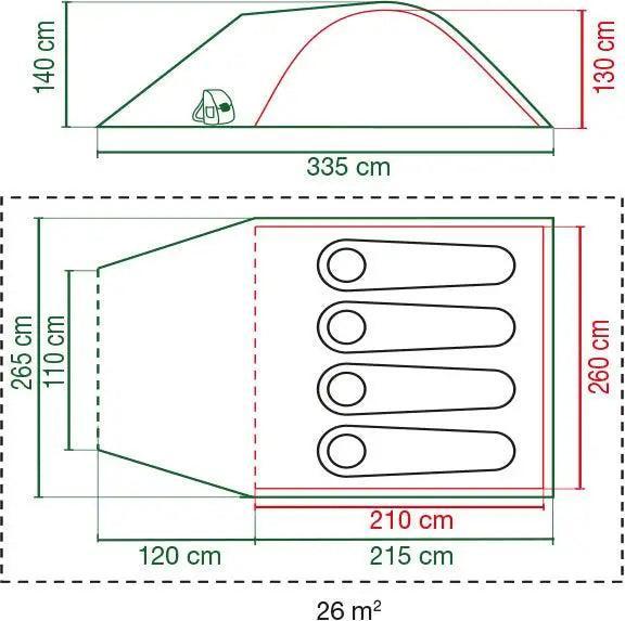 Actual product image Coleman Darwin 4+ (Dome tent, 6.20 kg, 4 persons)
