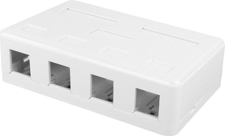ACT Unloaded surface keystone mount box for 4 keystone jacks (Keystone Modulhalter)