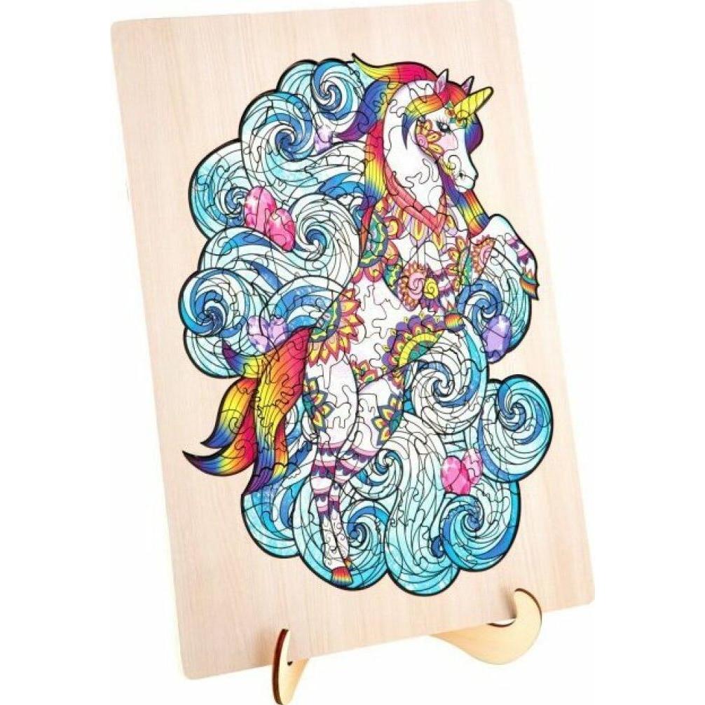 Thumbnail - Legind Grafix - Wooden Puzzle - Unicorn (130 pcs) (980066) (130 Teile)
