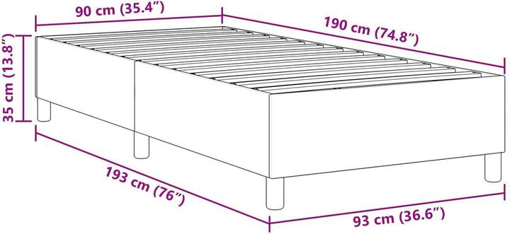 Actual product image vidaXL Plattformbett (90 x 190 cm)