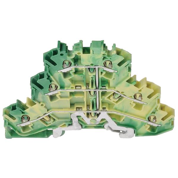 Wago 3 aukštų jungtis PE/PE 69,5x93,3mm žalsvai geltona jungtis - 2002-3207, Accessori di elettronica + Alloggiamento, Verde