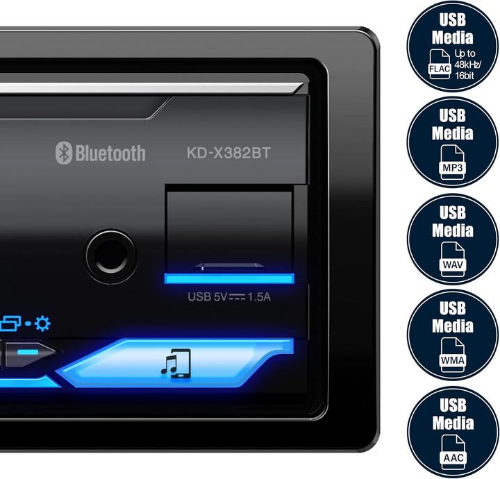 Actual product image JVC KDX-382BT