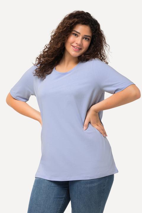 Immagine prodotto Ulla Popken T-shirt dal taglio svasato con scollo a girocollo e mezze maniche (62)