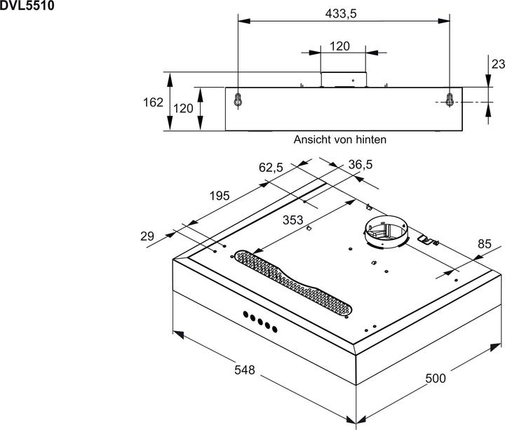 Nährwerte und Zutaten Electrolux Dvl5510cn (Flachschirmhaube)