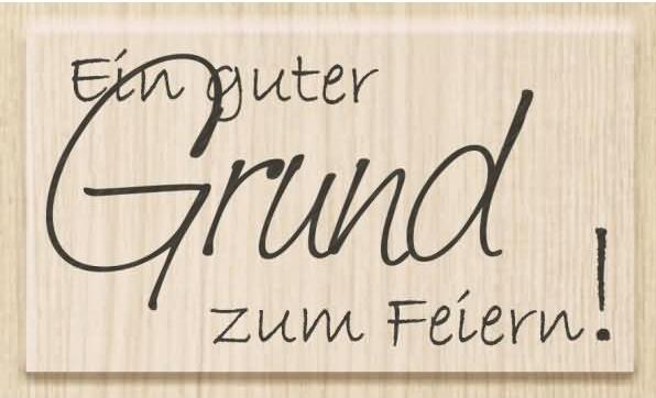 Heyda Motivstempel 'Ein guter Grund zum Feiern!' 6,5x3,5cm