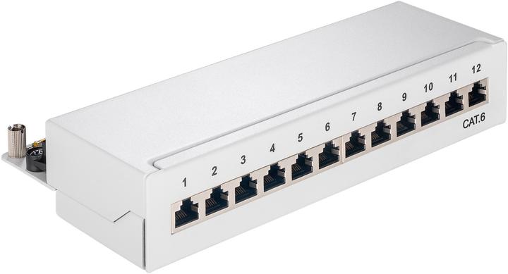 Produktbild Goobay CAT 6 Mini/Desktop Patch Panel, 12 Port, Grau