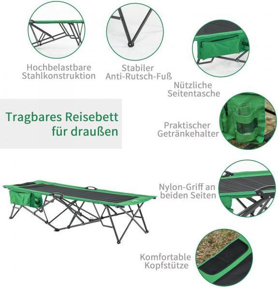 Actual product image Outsunny Camping bed with side pocket