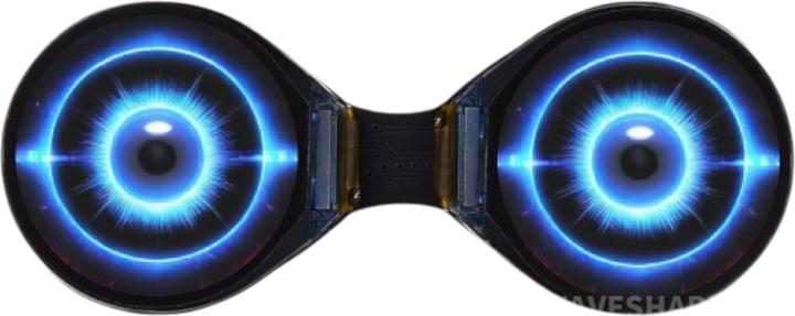 Immagine prodotto WaveShare 0.71-Zoll Double Eye Rundes LCD Display 160×160 SPI
