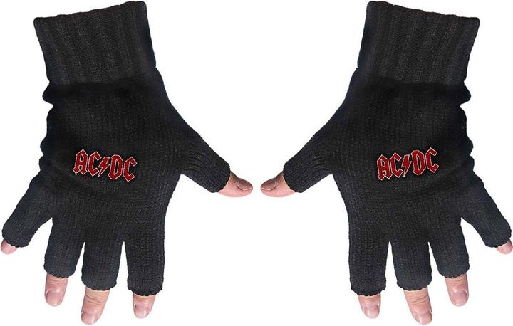Image du produit AC/DC Gants unisexes sans doigts avec logo classique pour adultes (Taille unique)