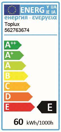 Energie-Label Scharnberger+Hasenbein Reflektorlampe 63x100mm 41570 (E27, 60 W, 560 lm, 1 x, E)