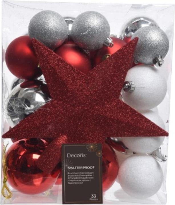 Actual product image Decoris Weihnachtsbaumkugeln Bunt (33-part)