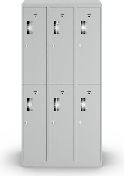 Produktbild eurokraft basic Spind, 6 Abteile, Breite 900 mm (90 cm, 180 cm)