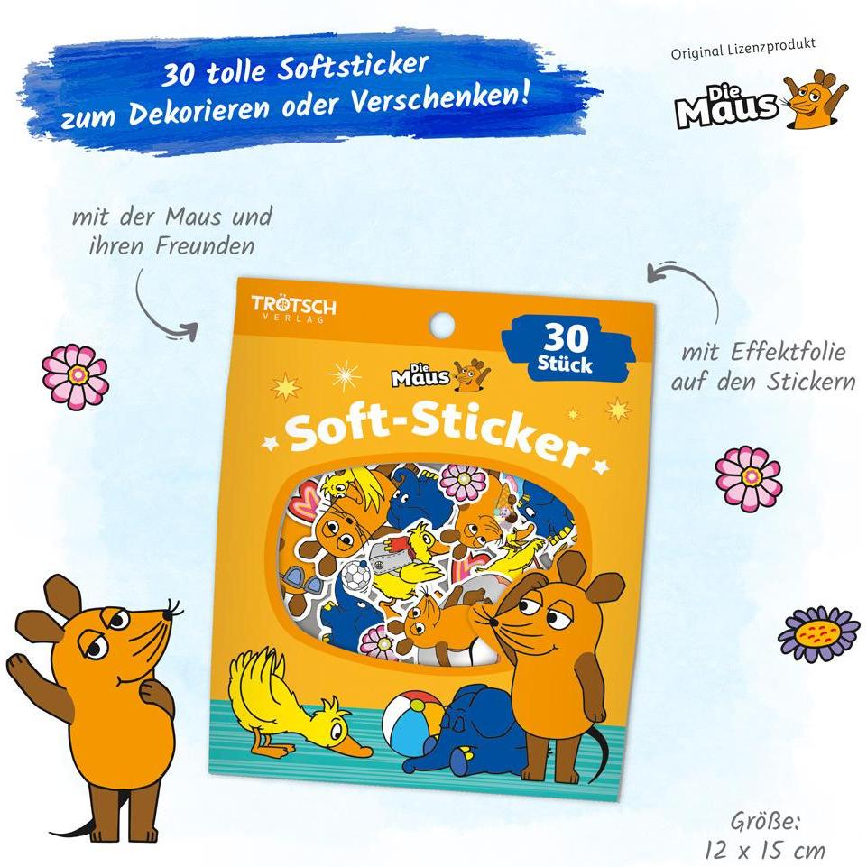 Thumbnail - Trötsch, Sticker, Die Maus Soft-Sticker