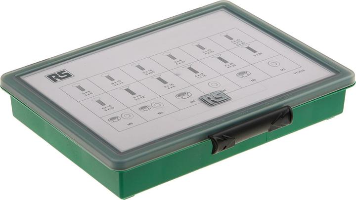 Produktbild RS PRO Schrauben Muttern Sortiment Edelstahl A4 (1830 Schrauben pro Stück)