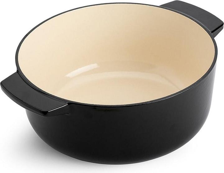 Actual product image KitchenAid braadpan 26cm - gemailleerd gietijzer - onyx zwart - rond (26 cm, Casserole + Stewpot, Cast iron)