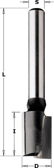 Actual product image CMT 174.140.11 14 mm Einstechfräser, auch mit Unterkante, mit HM-Schaft 8 mm