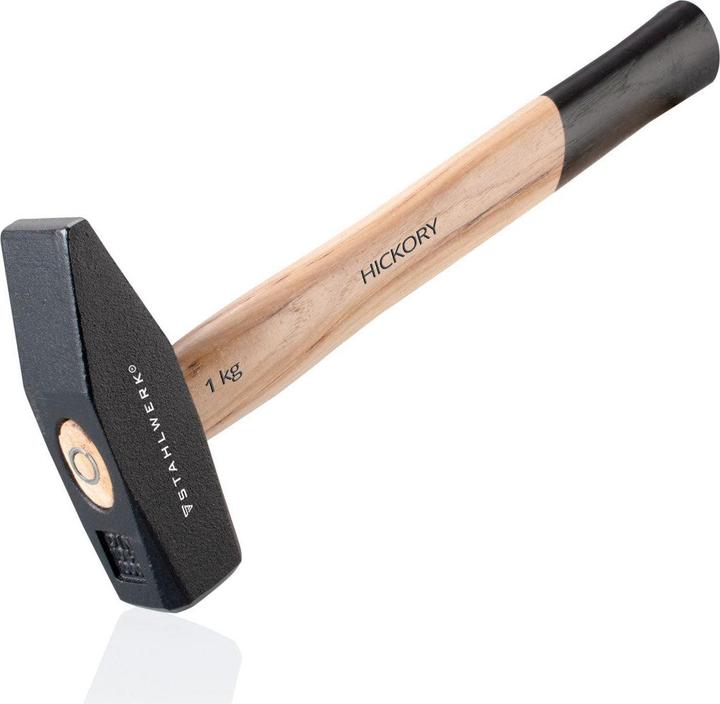 Actual product image Stahlwerk Hammer Locksmith's hammer 1,000 g robust steel head, hickory handle (1000 g)