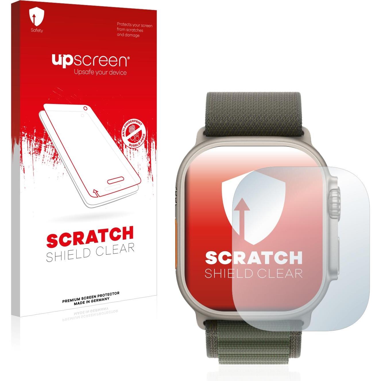 upscreen Scratch Shield Displayschutz, Smartwatch Schutzfolie, Transparent