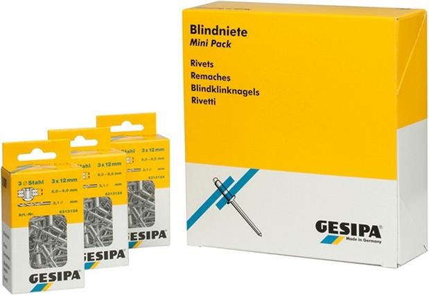 Produktbild Gesipa Blindnieten 4,0x12 lang Stahl