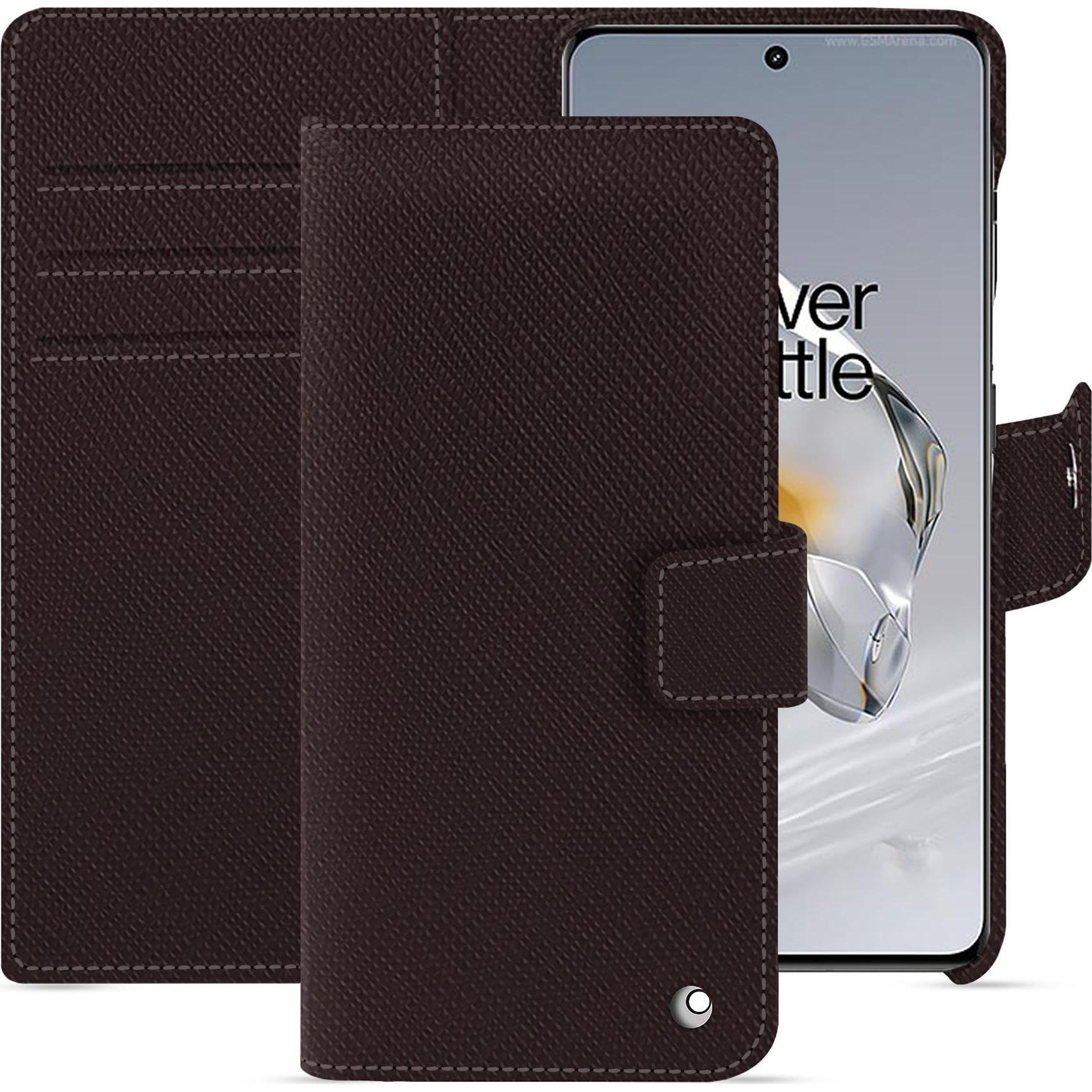 Noreve Lederschutzhülle Oneplus 12 (OnePlus 12), Smartphone Hülle, Braun