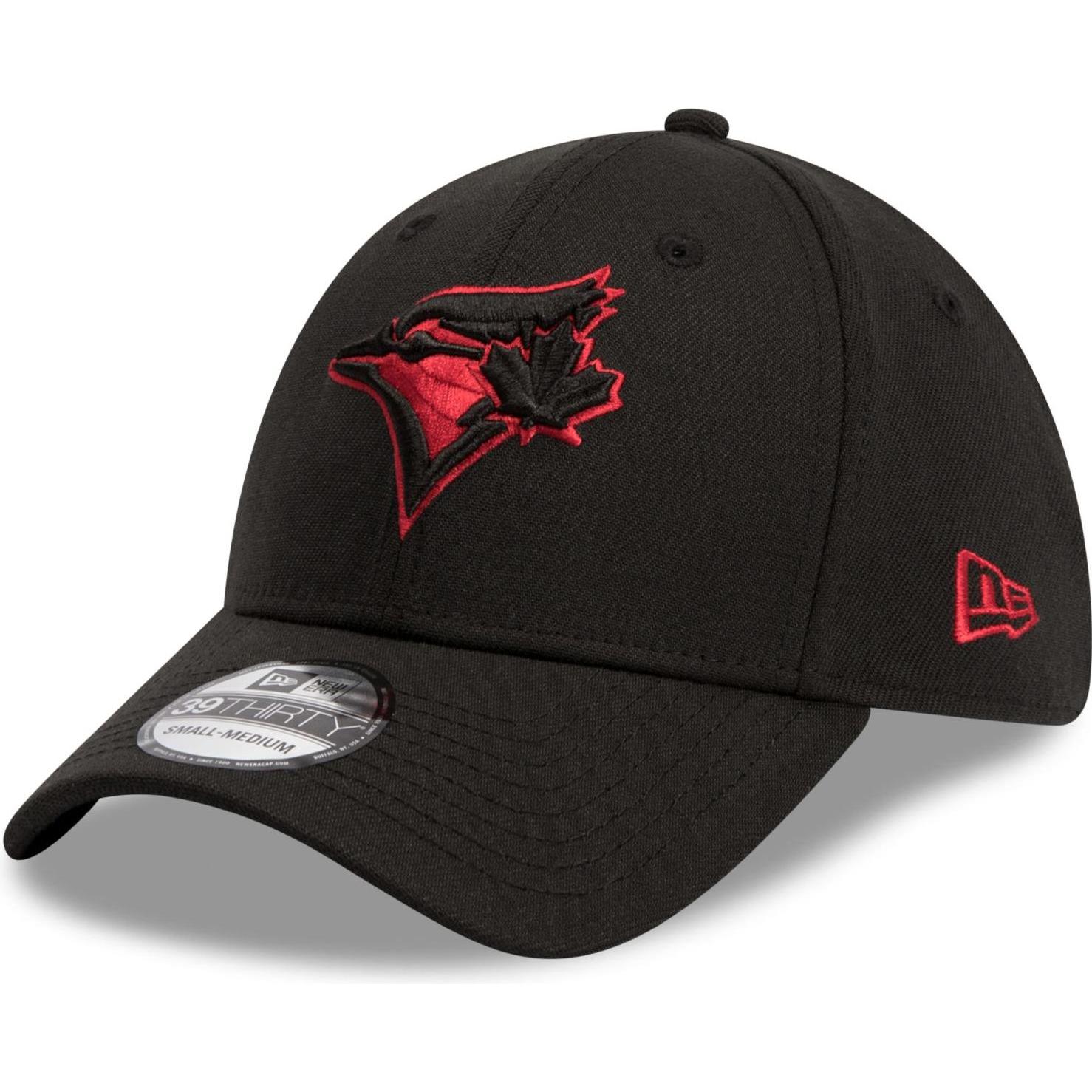 New Era, Herren, Cap, 39Thirty Stretch Cap - OUTLINE Toronto Blue Jays - L, Schwarz, (XL)