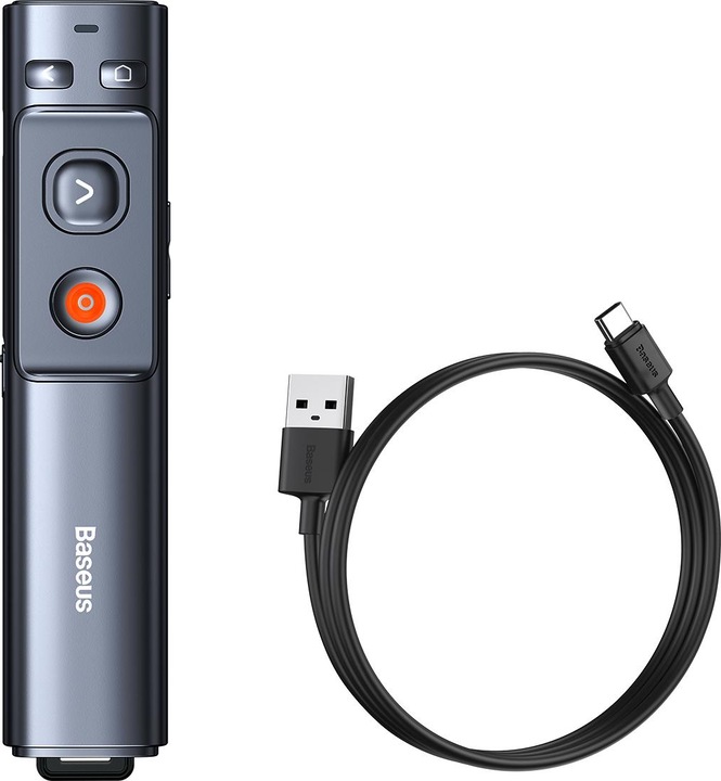 Produktbild Baseus Orange Dot Wireless Presenter (Green Laser)(Charging) Grey