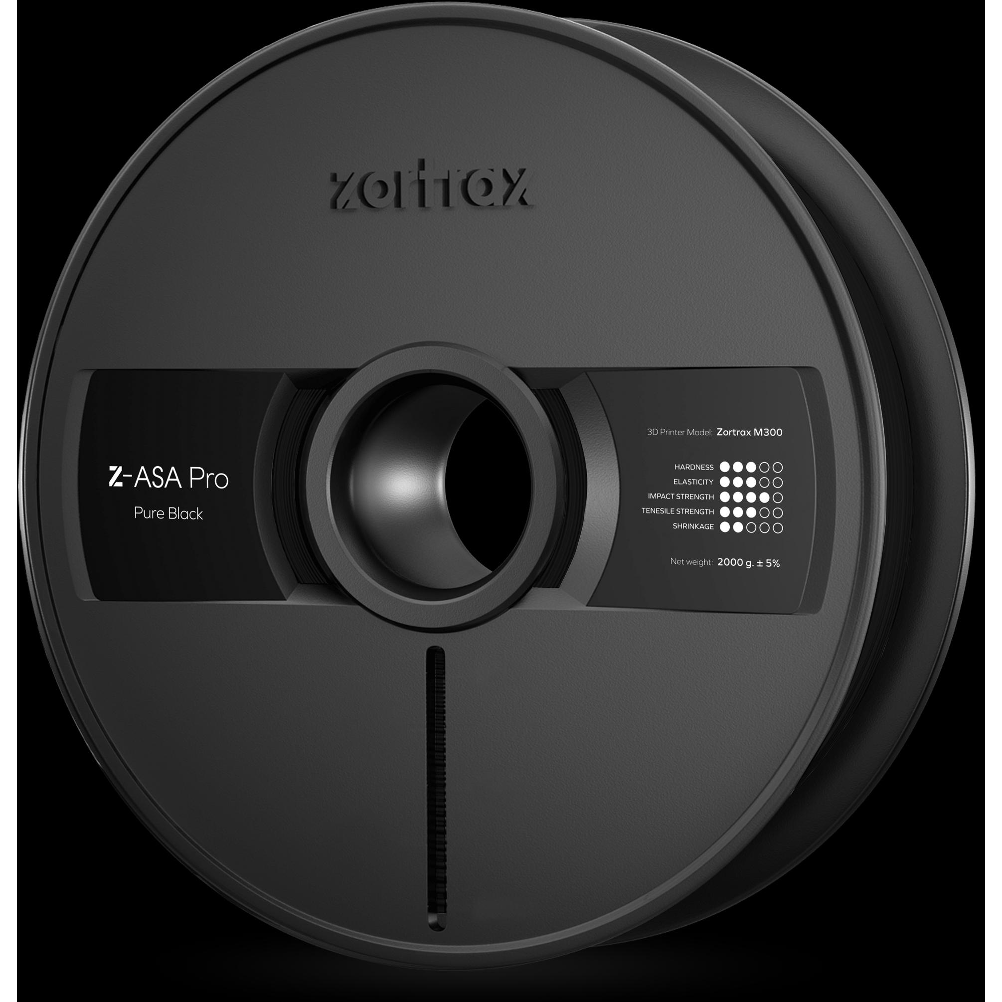 Zortrax Z-ASA PRO Filament für M300 - 1.75 mm - 2 kg - reines schwarz (ASA, 1.75 mm, 2000 g, Schwarz), 3D Filament, Schw...