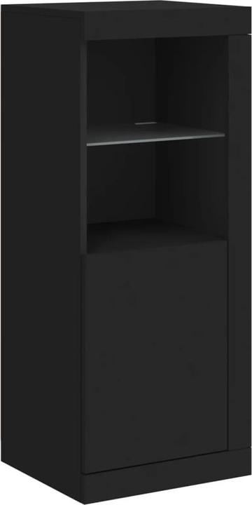 Immagine prodotto vidaXL Credenze con luci LED 3 pezzi nero (142,5 x 37 x 100 cm)