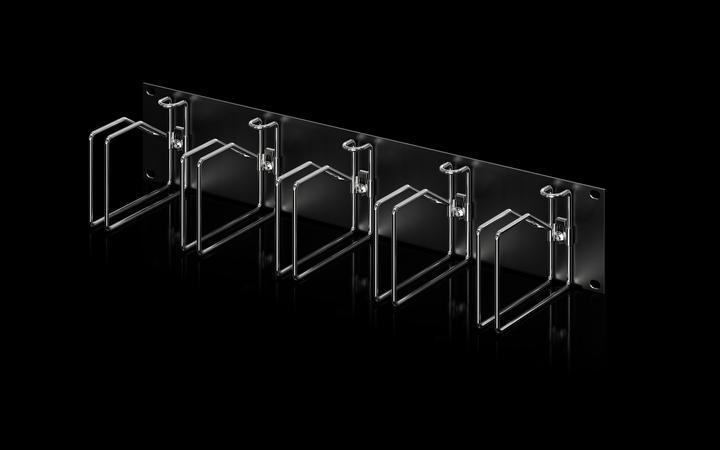 Actual product image Rittal Cable management panel with steel rings, 2U, 19 inch, 1 pc(s)