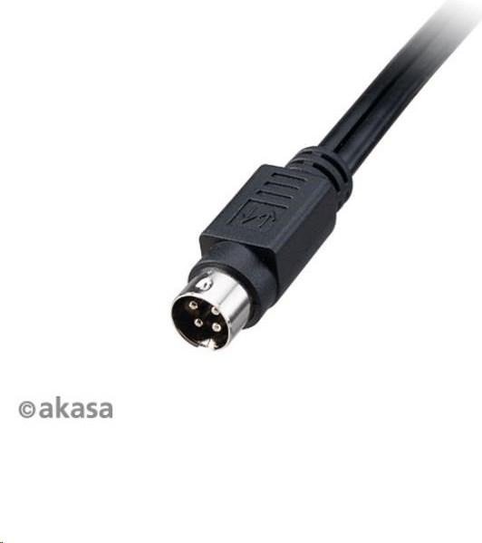 Actual product image Akasa PD150-02K external power supply, AC to DC, with 4-pin power DIN - 150 Watt (150 W)