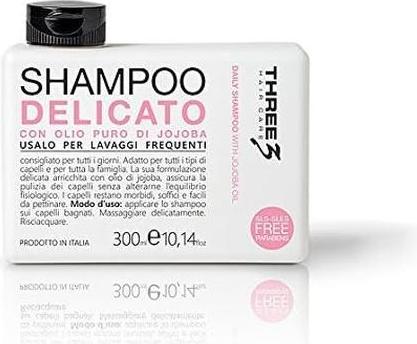 Image du produit faipa Three 3 Shampooing doux à l'huile de jojoba pure 300ml (300 ml, Shampoing liquide)