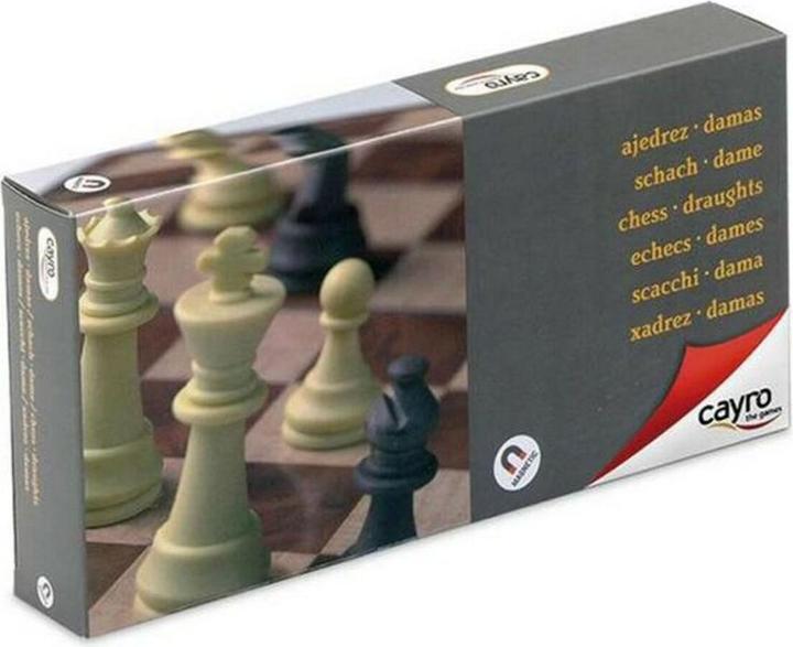 Actual product image Cayro Chess and checkers board 453 disc storage