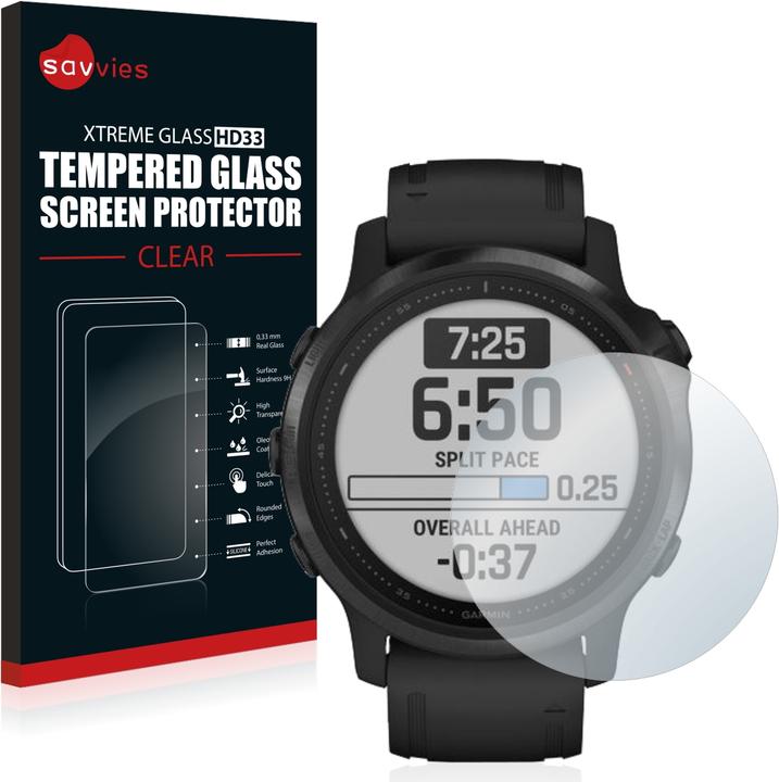 Produktbild Savvies Panzerglas Hartglas Displayschutz (fenix 6S Pro)