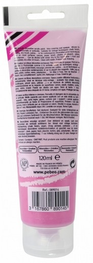 Image du produit Pebeo Decocrème Peinture acrylique mate (Rose pivoine, 120 ml)