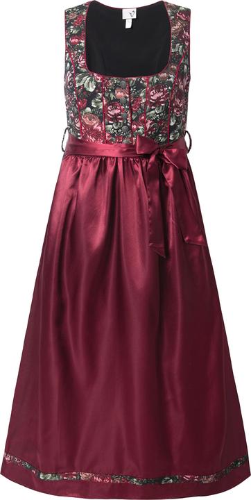 Immagine prodotto Ulla Popken Tradizionale abito smanicato Dirndl con fiori, grembiule di raso e scollo rettangolare (54)