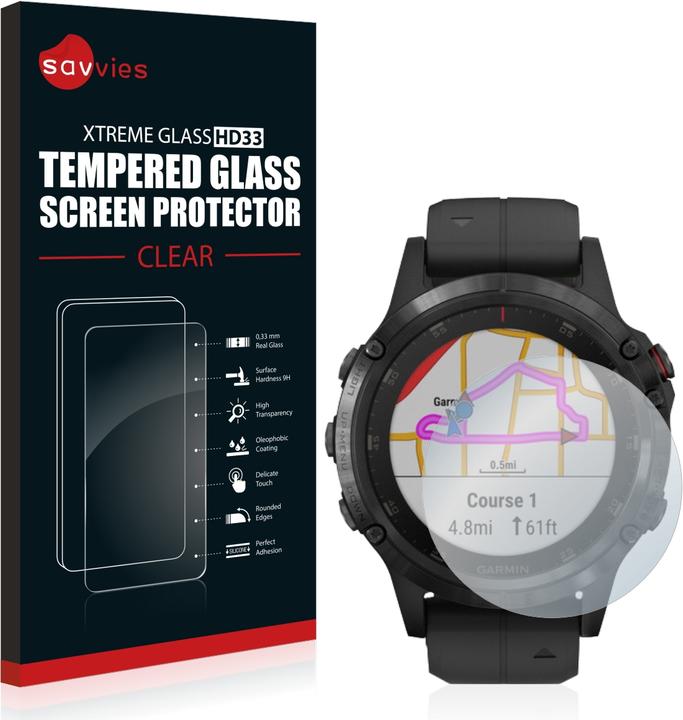 Produktbild Savvies Panzerglas Hartglas Displayschutz (Fenix 5 Plus (47mm))