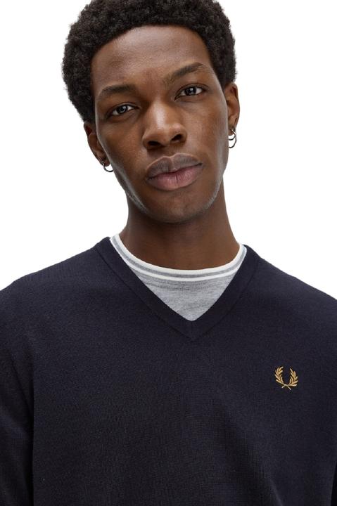 Produktbild Fred Perry Classic V Neck Jumper Navy (L)