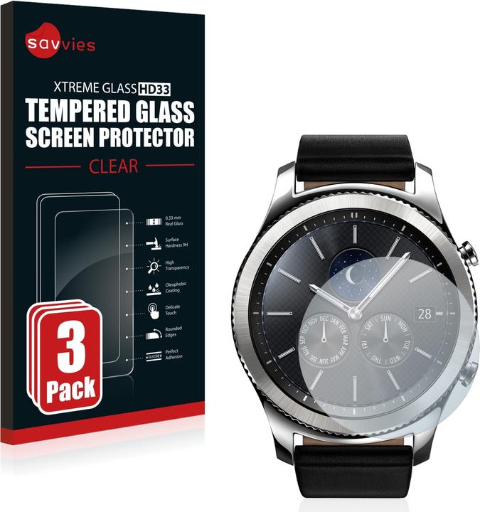 Produktbild Savvies Panzerglas Hartglas Displayschutz (Gear S3 Classic)