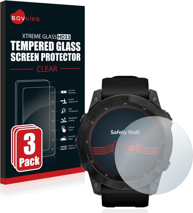 Produktbild Savvies Panzerglas Hartglas Displayschutz (fenix 7X)