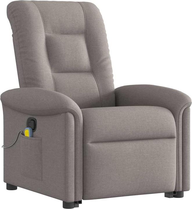 Actual product image VidaXL Massage chair with stand-up aid Taupe fabric