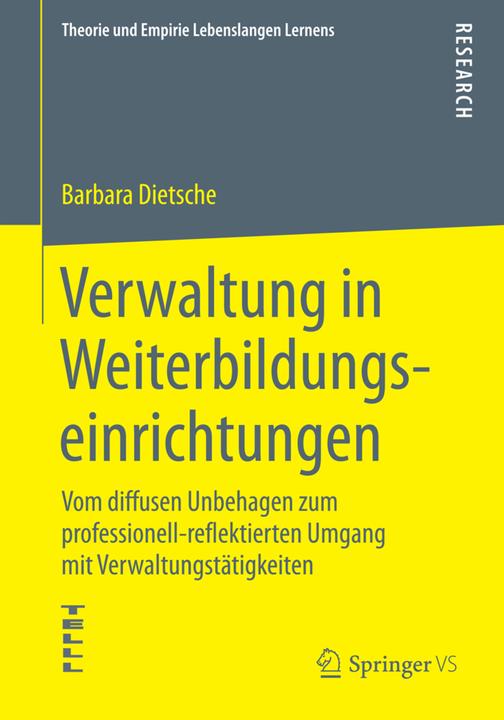 Produktbild Verwaltung in Weiterbildungseinrichtungen (Deutsch, Barbara Dietsche, 2015)
